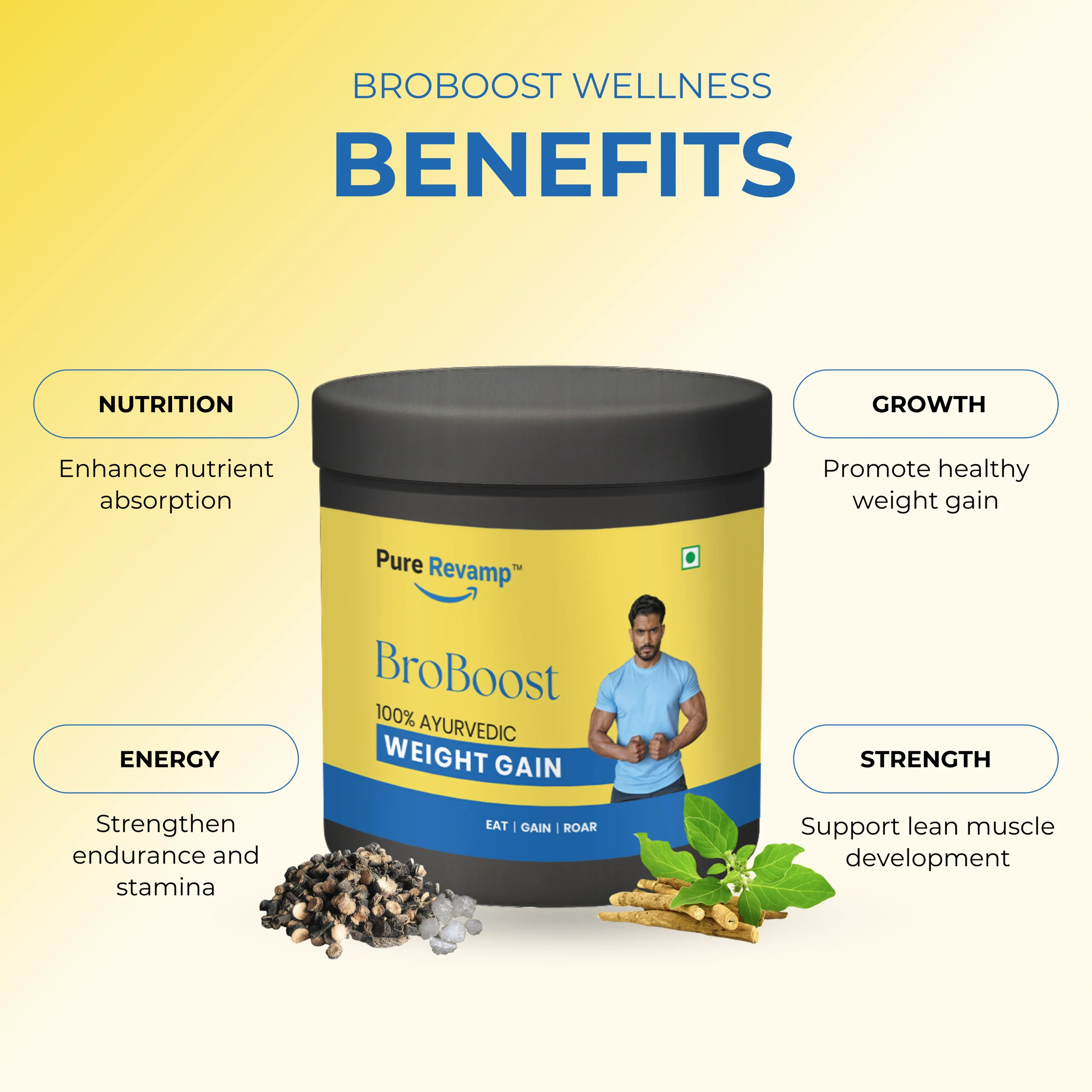 BroBoost | Best Ayurvedic Weight Gainer for Men in India - 4