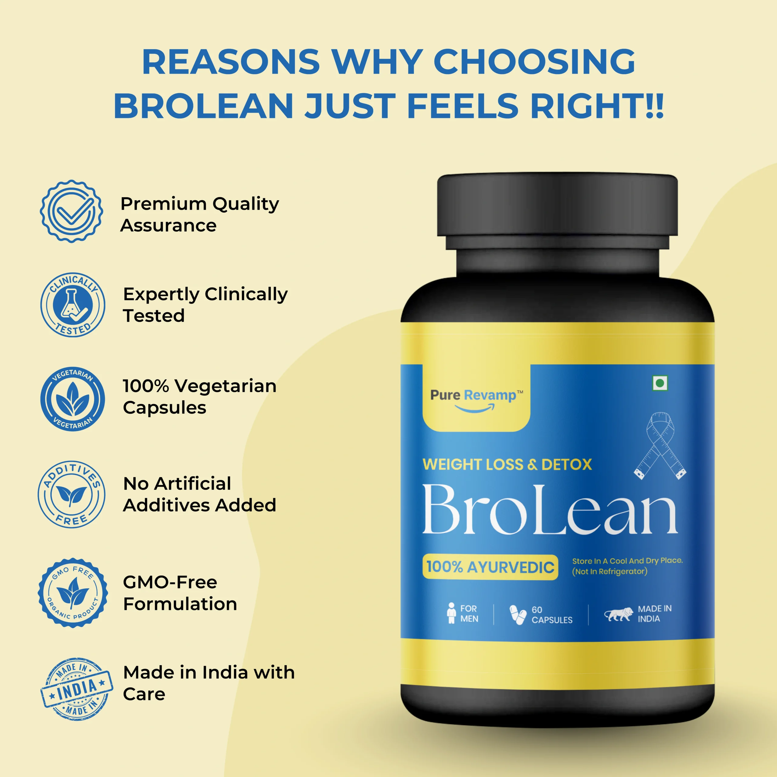 BroLean - Natural Weight Loss Supplement for Men Without Side Effects - 2
