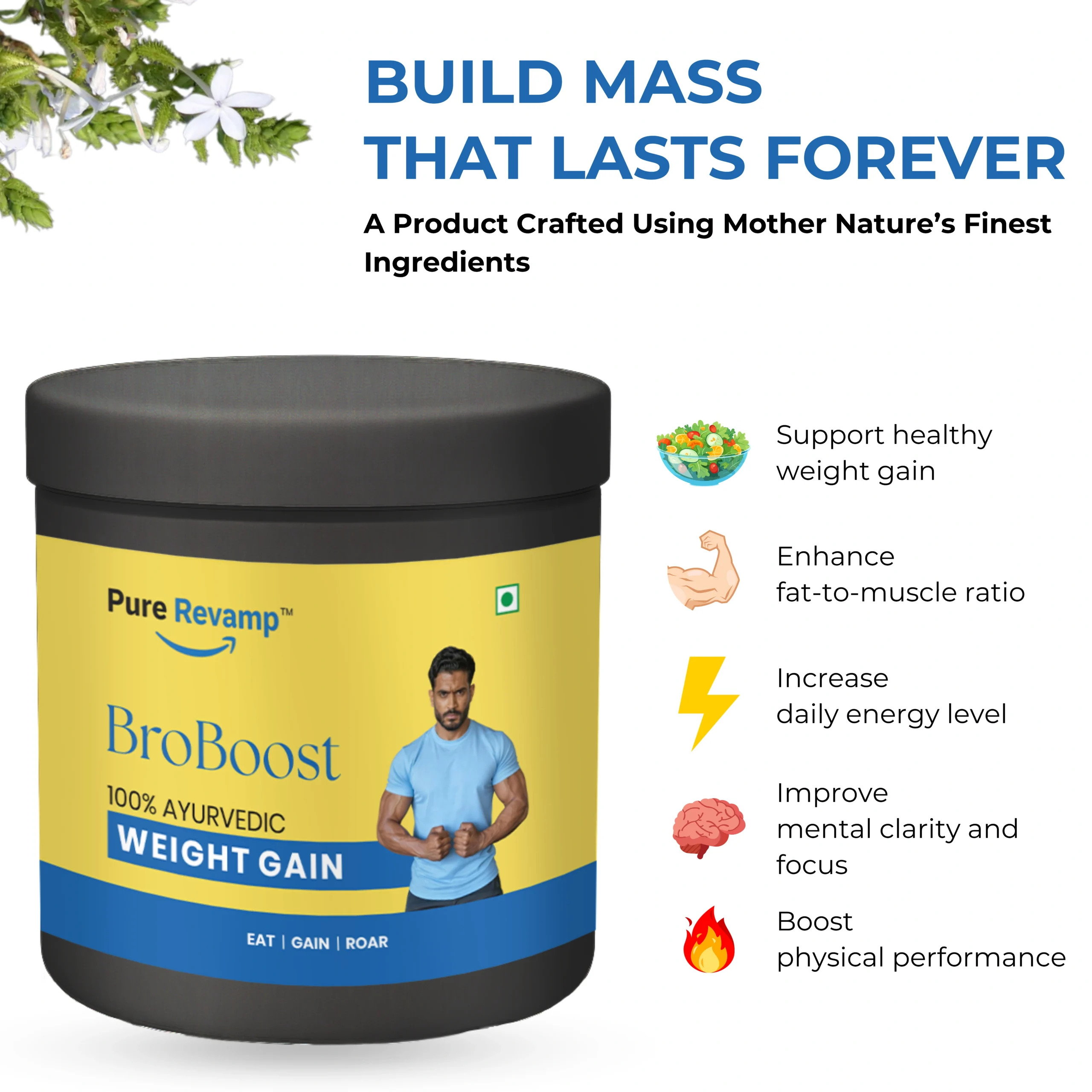 BroBoost | Best Ayurvedic Weight Gainer for Men in India - 3
